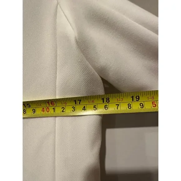NWT L'AGENCE Kenzie White Size 6 Double Breast Blazer Jacket Office Lux Cotton